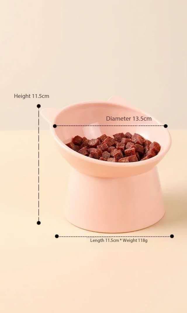 15-Degree Tilt Elevated Plastic Raised Cat Dishes Bowls 15-Degree Tilt Elevated Plastic Raised Cat Dishes - Image 4