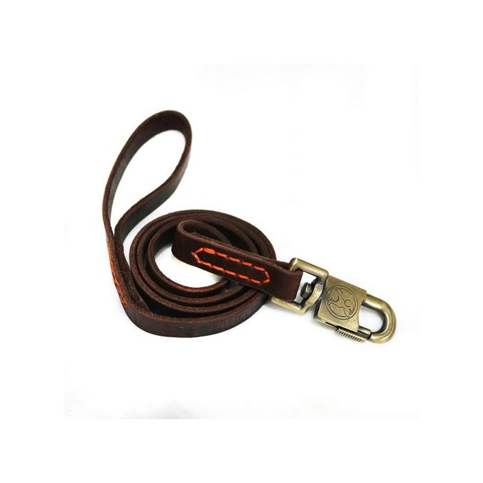 TD Genuine Dog Leather Leash Padlock Hook 120×0.4x180cm Apparel, Leash Collar, Harness & BackPack TD Genuine Dog Leather Leash Padlock Hook 120x0.4x180cm - Image 2