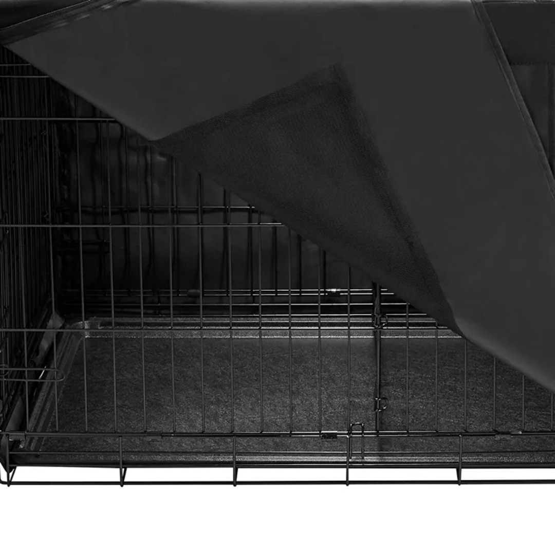 TD Dog Crate Cover for 30″ Foldable Metal Cage Black Inbox Dog TD Dog Crate Cover for 30" Foldable Metal Cage Black Inbox - Image 2