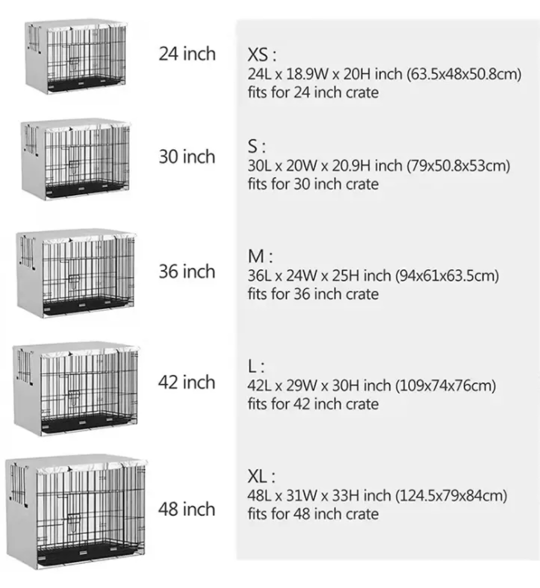 TD Dog Crate Cover for 30″ Foldable Metal Cage Black Inbox Dog TD Dog Crate Cover for 30" Foldable Metal Cage Black Inbox - Image 5