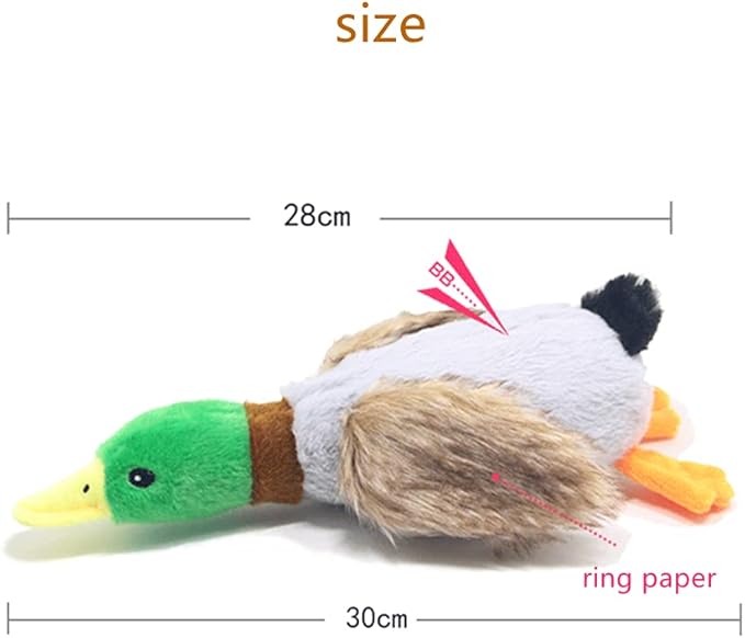 TD Plush Stimulated Wild Squeaky Duck Toy Dog TD Plush Stimulated Wild Squeaky Duck Toy - Image 5