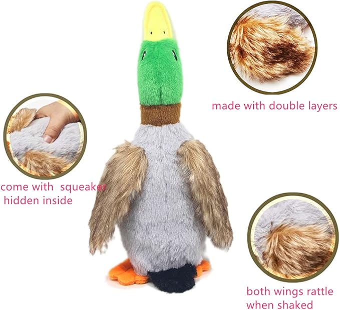 TD Plush Stimulated Wild Squeaky Duck Toy Dog TD Plush Stimulated Wild Squeaky Duck Toy - Image 6